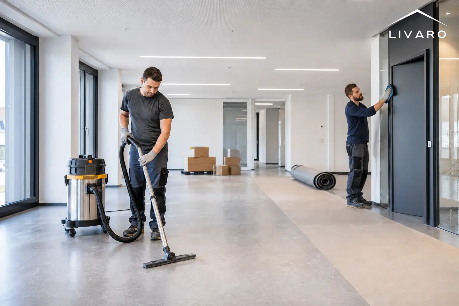 Gereinigter Innenraum nach Renovationsarbeiten