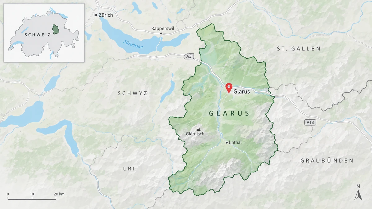 Einsatzgebiet von Livaro im Kanton Glarus und im Linthgebiet