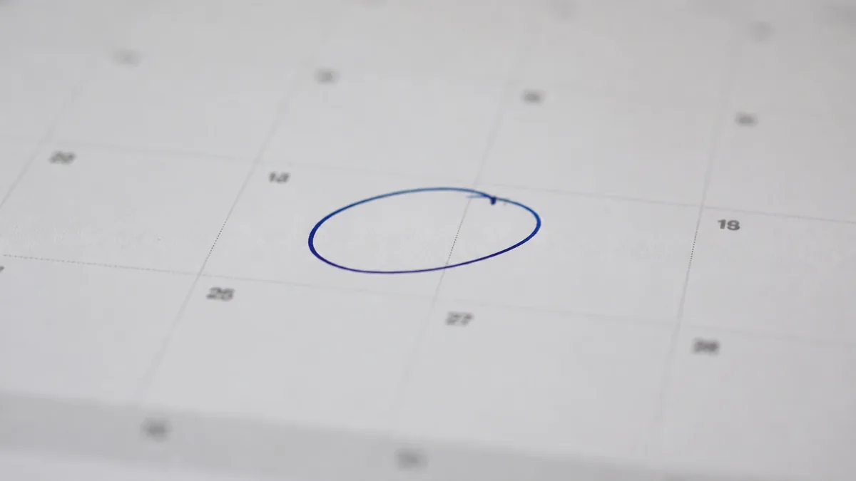 Kalender mit markiertem Umzugstermin